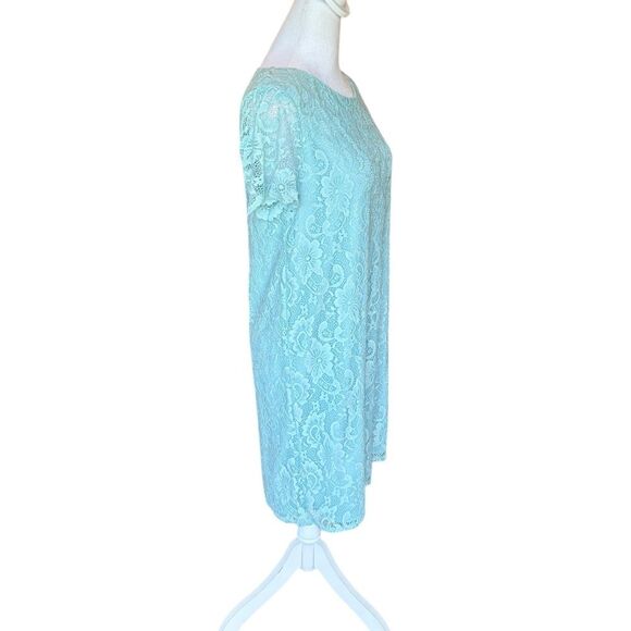 Juicy Couture Lace Shift Dress Blue Lined Womens Size Medium - Picture 4 of 11